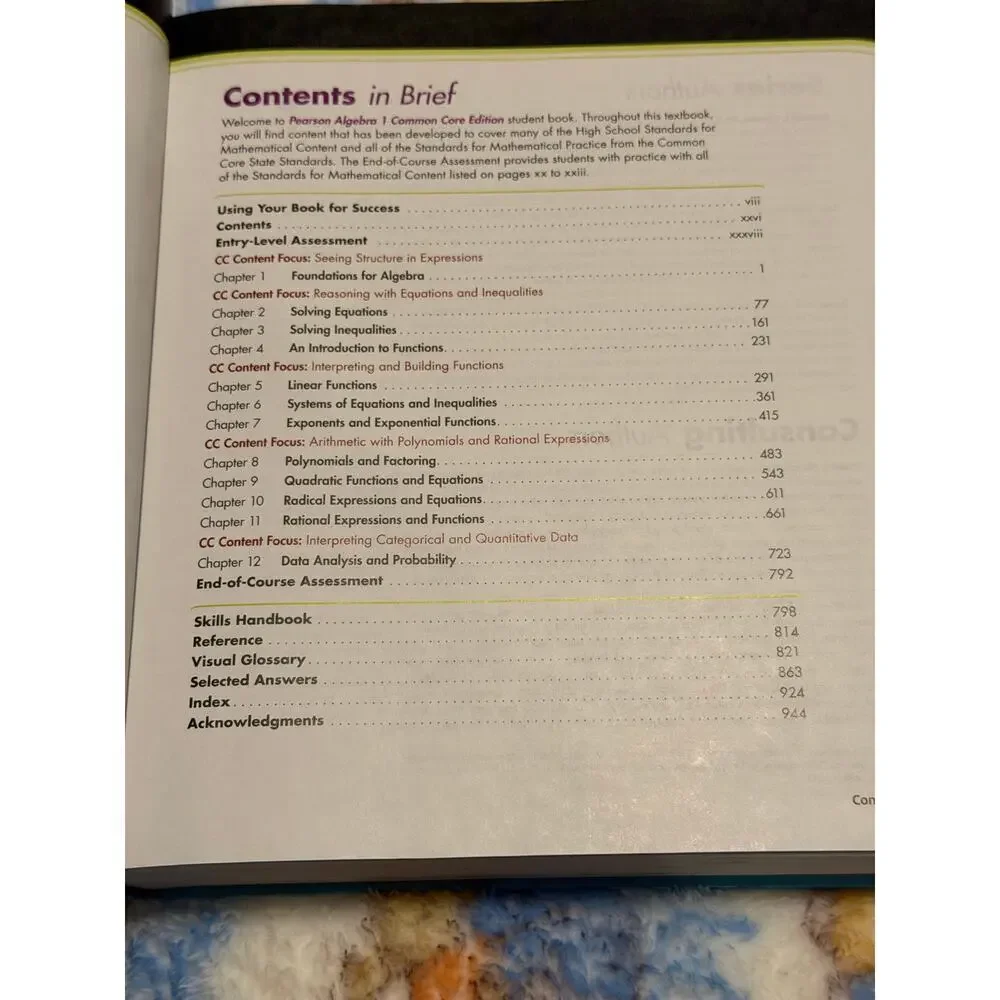 Pearson Algebra 1 Common Core Student Textbook